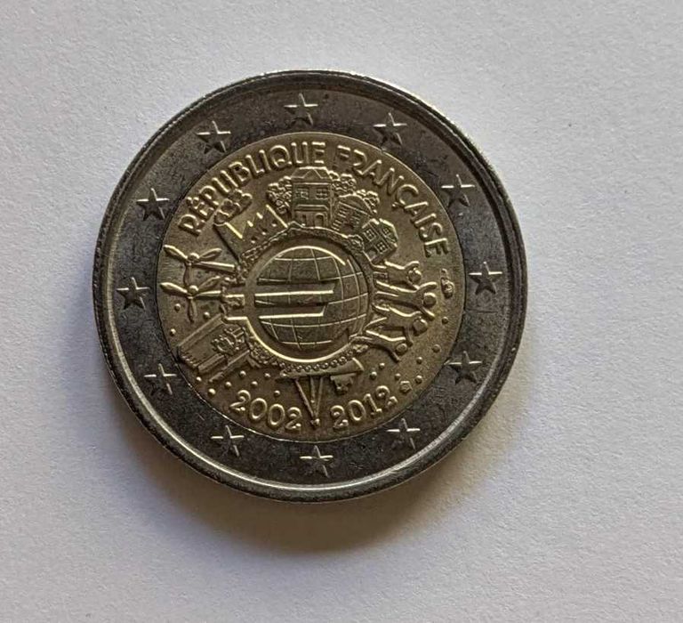 2€ Coin - France - 2012 - 10th Anniversary of the Euro Circulation