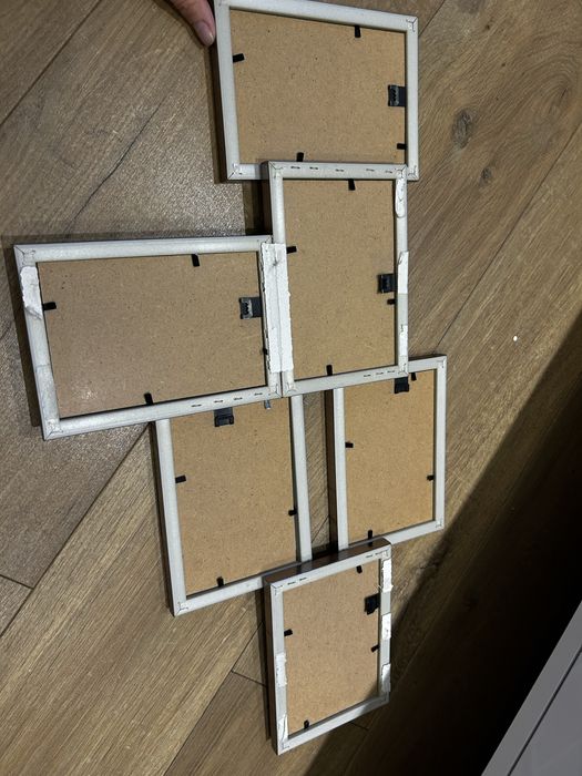 Ramka kolaż na zdjecia 6 sztuk stebrna na sciane