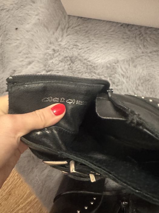 Botki skorzane  wojas kowbojki cwieki