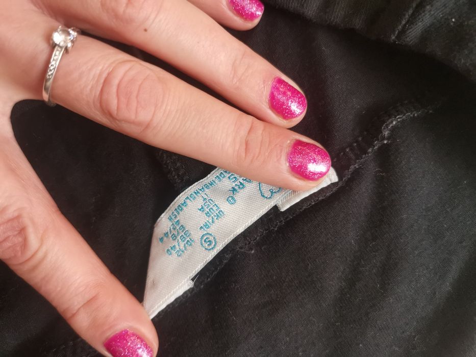 Legginsy bawełniane z szerokim pasem wysokim stanem r 38/40
