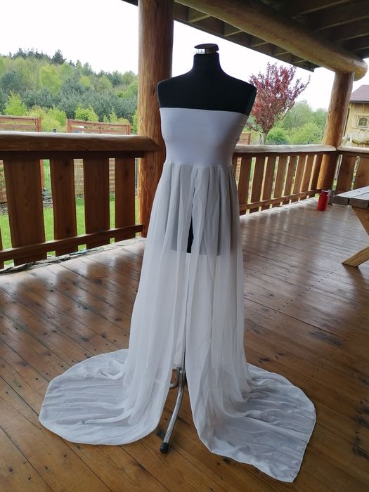 Sukienka do sesji zdjęciowe, kolor krem/blisko bieli, roz. uniwersalny