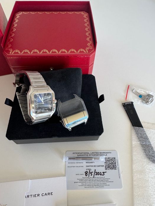 Cartier Santos de Cartier blue dial LARDE NEW