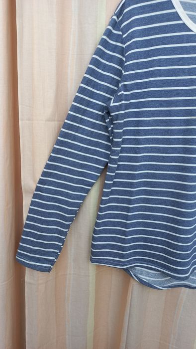Camisola unisexo riscas azul e branco