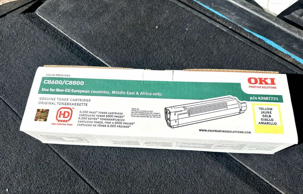 Тонер- картридж oki c8600/c8800, желтый, оригинал
