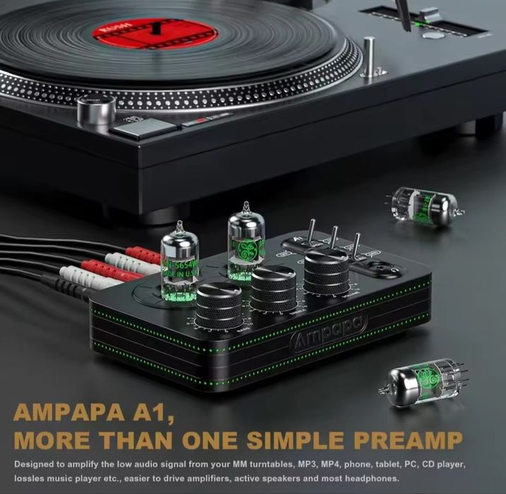 Ламповий передпідсилювач / фонокоректор Ampapa A1 Hi-Fi
