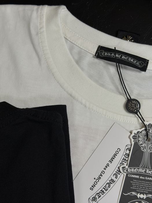Футболка chrome hearts унісекс чорна/біла