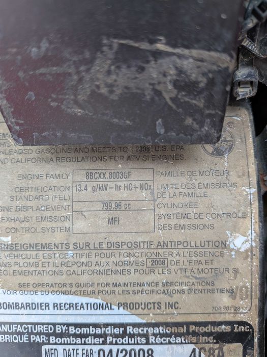 Can AM renegade 800 gen1