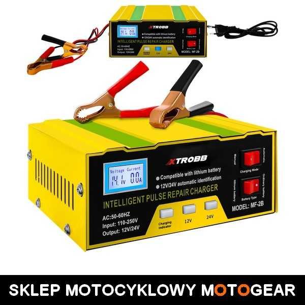 NOWY Prostownik do akumulatora 12V / 24V na 230V