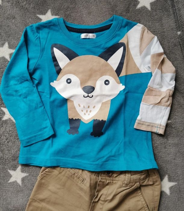 Komplet bluzeczka i spodenki chinos H&M r. 86