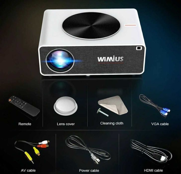 Vídeo Projetor led 9000 lumens + WiFi + NATIVA 1080P / NOVOS