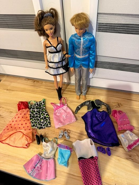 Zestaw Barbie i Ken + DUŻO ubranek