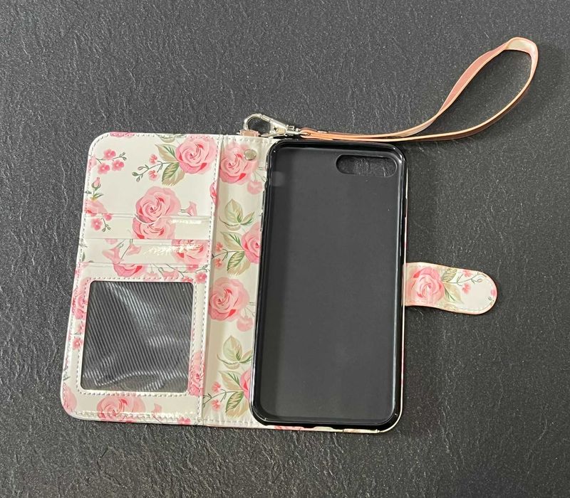 Etui portfelowe do Apple iPhone 8 Plus/7 Plus różowe złoto