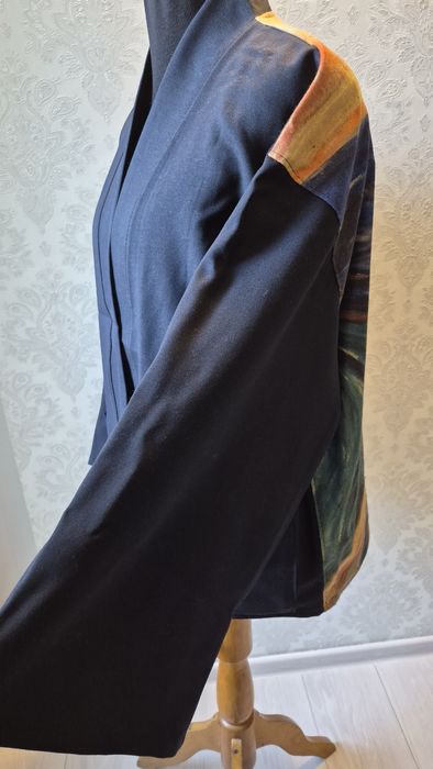 Marynarka z badrukuemobrazem kimono unikat narzutka  38,40,42