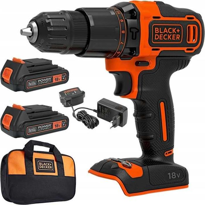 Wkrętarka udarowa Black&Decker BCD700S2S 18 V 2 x 1,5 Ah z torbą