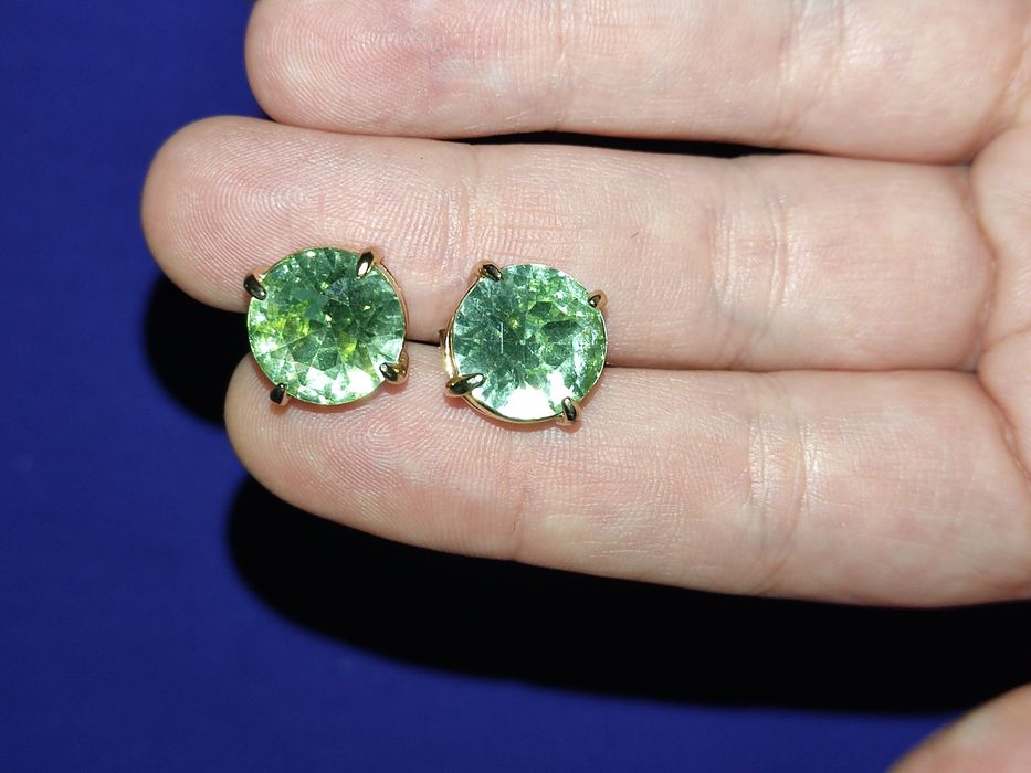 Kolczyki z szmaragdami sygnowane vintage