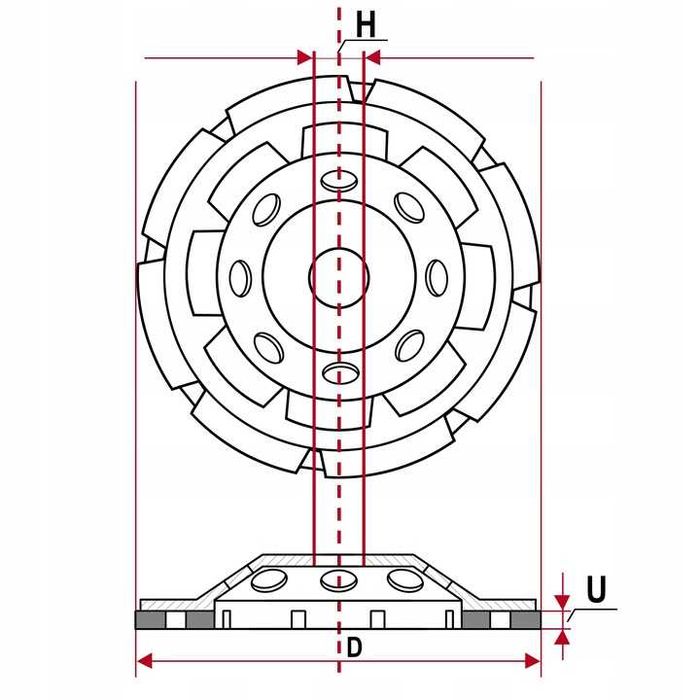 Diamentowa Tarcza Garnkowa do Szlifowania Betonu, Kamienia 125 mm TZ-3