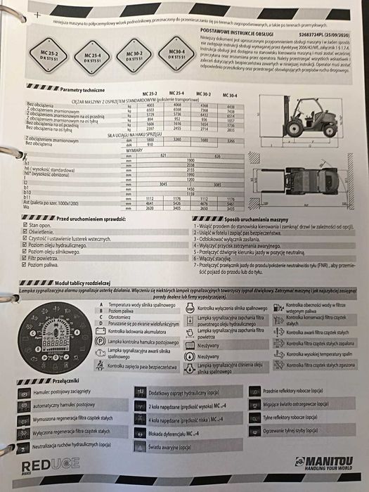 Wózek widłowy TERENOWY MANITOU MC 25-4 rok produkcji 2023