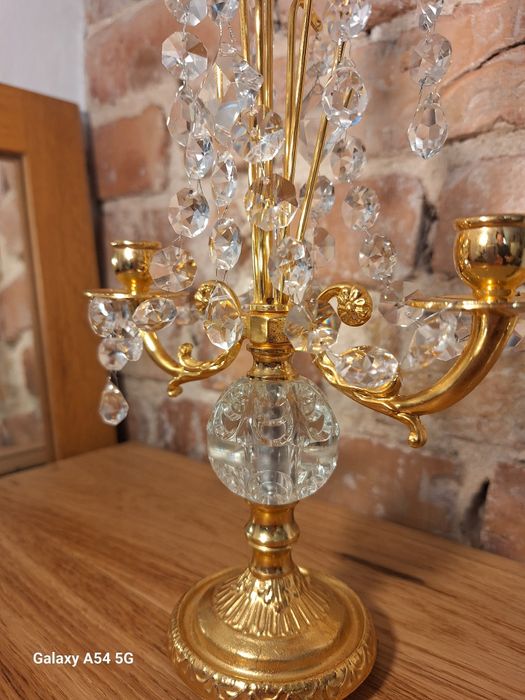 Dwuramienny świecznik vintage