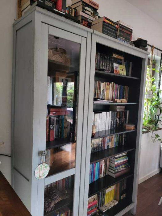 Regał i Witryna IKEA Hemnes z 6 półkami szaroczarne -dostawa gratis