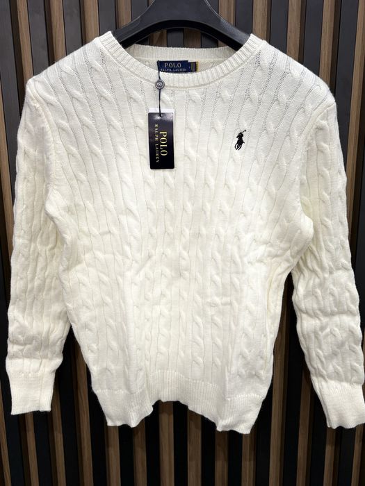 Biały sweter Ralph Lauren