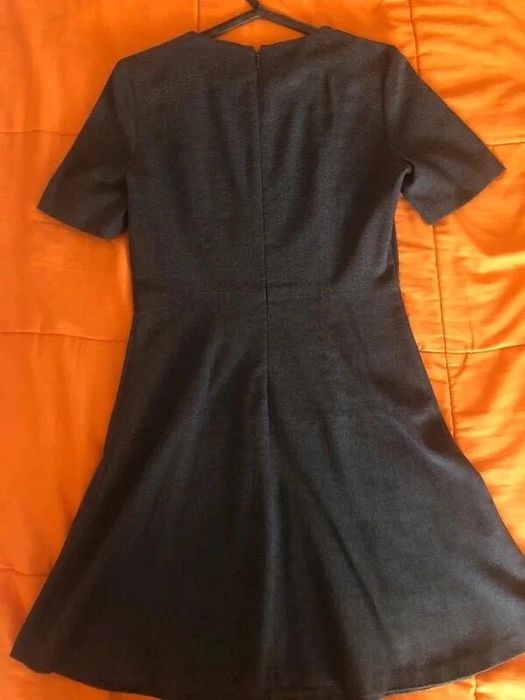 Vestido Cinza Escuro Mango