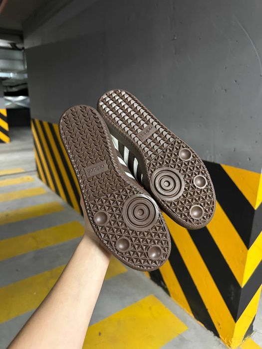 Кросівки Adidas Samba White/Brown premium