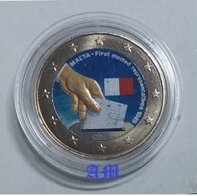 MALTA - 2€ Moedas Coloridas