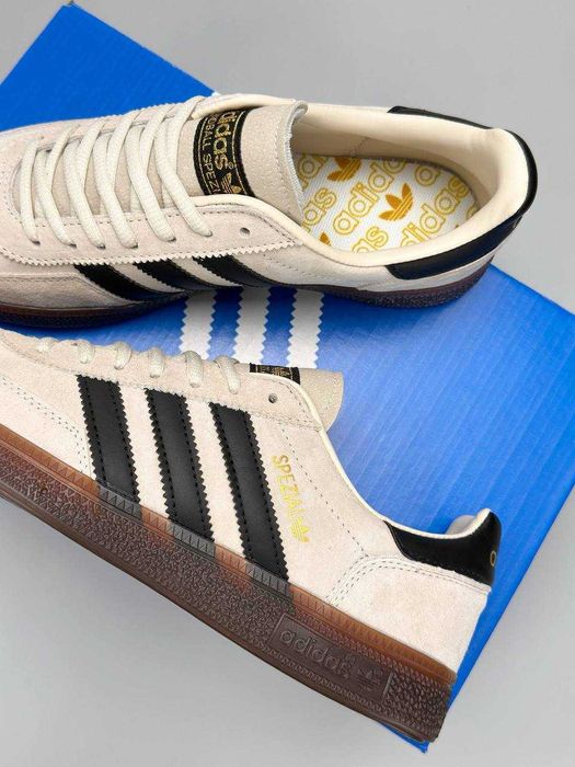 Чоловічі кросівки Adidas Spezial Beige Black AAA+ | Натуральна замша | Вʼєтнам | 41-45