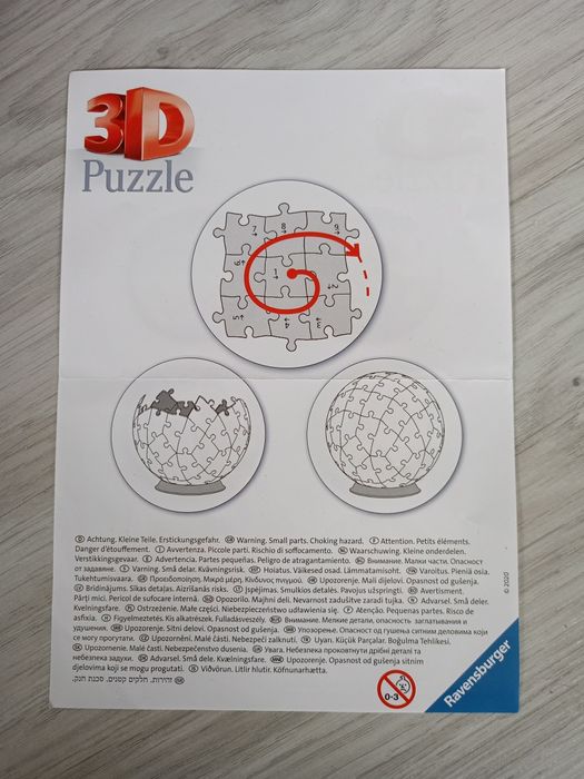 Puzzle 3D Miraculous biedronka i czarny kot Ravensburger 73 elementy