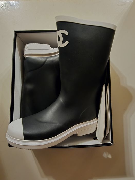 Nowe luksusowe kalosze, Chanel, w oryginalnym opakowaniu,  r. 40