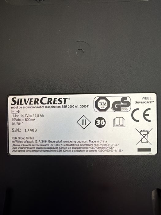 Aspirador automático silvercrest