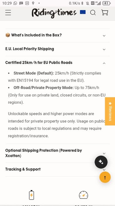Ebike ridingtimes Gt54 pro