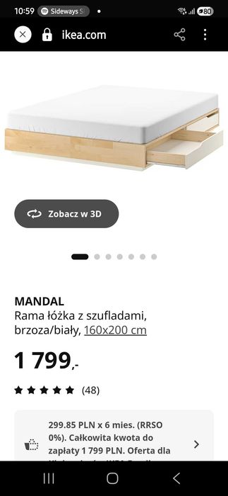 Łóżko z materacem 160 x 200