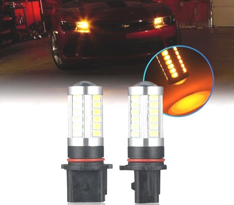 LÂMPADAS LED P13W PSX26W SP13W LARANJA PARA PISCA