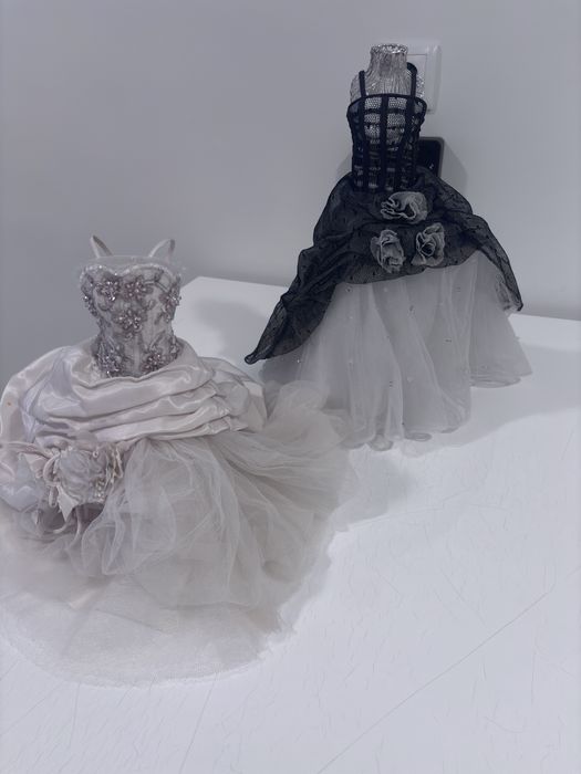 Vestidos de noiva em miniatura – Conjunto 2 peças decorativas