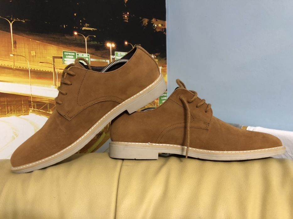 New Туфли классические Primark 44 разм экокожа коричневые clarks