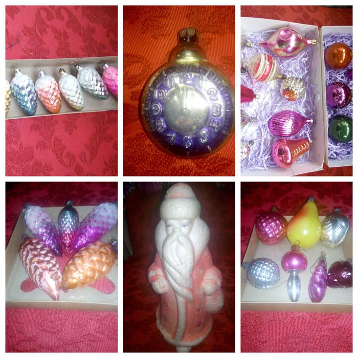 Ялинкові іграшки колекція \фігурки кульки шари шишки\ ретро 60- 80 р.