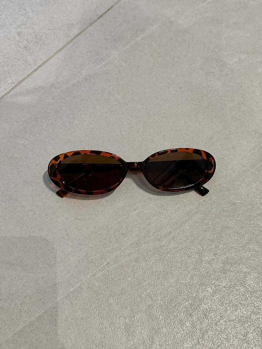 Okulary Przeciwsłoneczne Panterka Vintage * Nowe * Brąz * Damskie