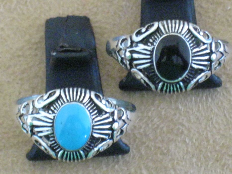 3 Anéis Prata Maciça de Lei 835`/.. C/Contraste