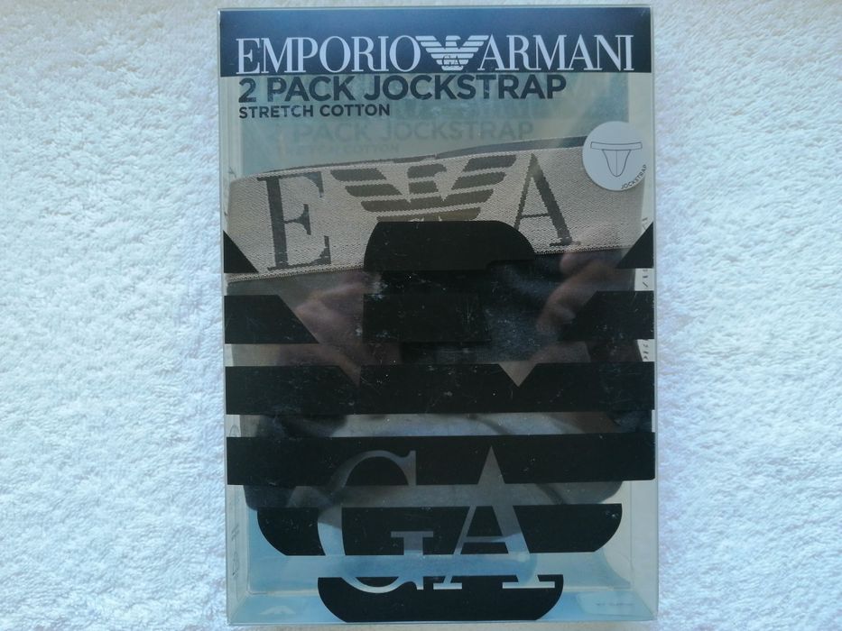 Jockstrap Emporio Armani pas 42 cm 2 sztuki NOWE w kartoniku