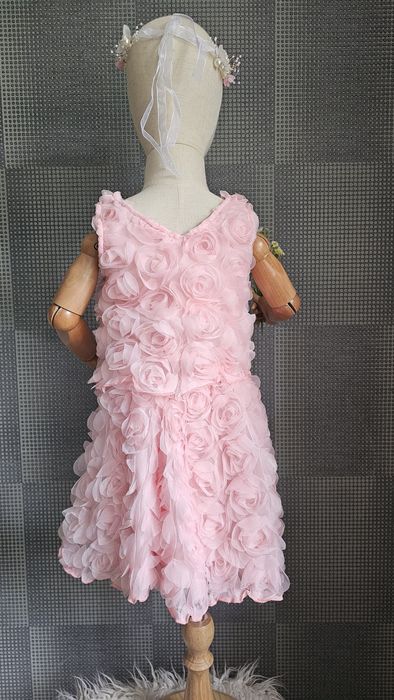 Дитяча святкова пишна рожева сукня костюм троянди 9м 1 рік 2 3 роки