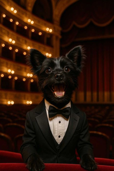 Чорний йорк шукає дівчину. В'язка.