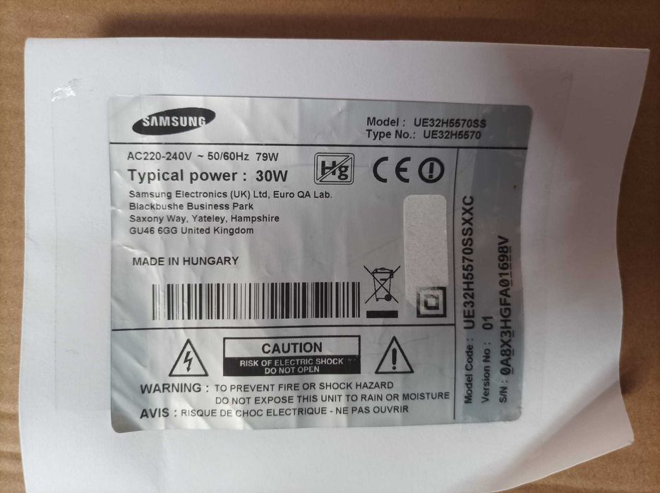 Peças TV Samsung 32'' 2015 (Modelo UE32H5570SS)