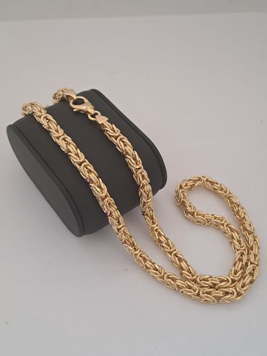 Złoty łańcuszek splot KRÓLEWSKI Dmuchany 585 Nowy