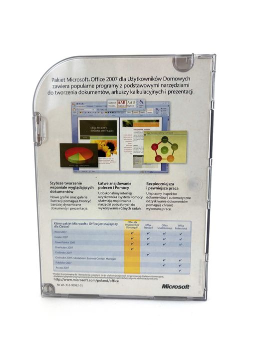 Microsoft Office 2007 PL BOX Edycja Specjalna - Oryginalny Box CD Kod