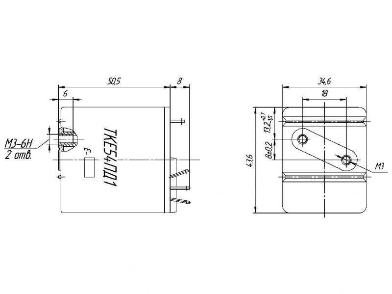 Реле ТКЕ54ПД1 электромагнитное коммутационное
