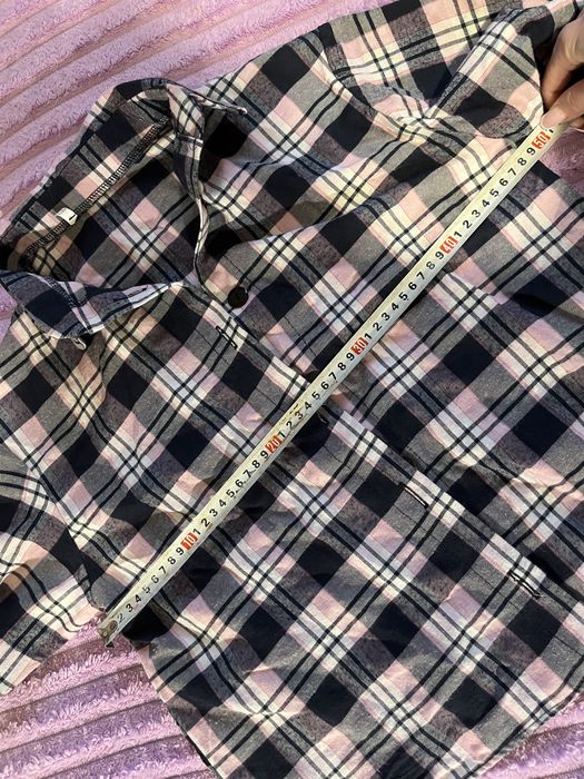 Костюм в клетку юбка рубашка S