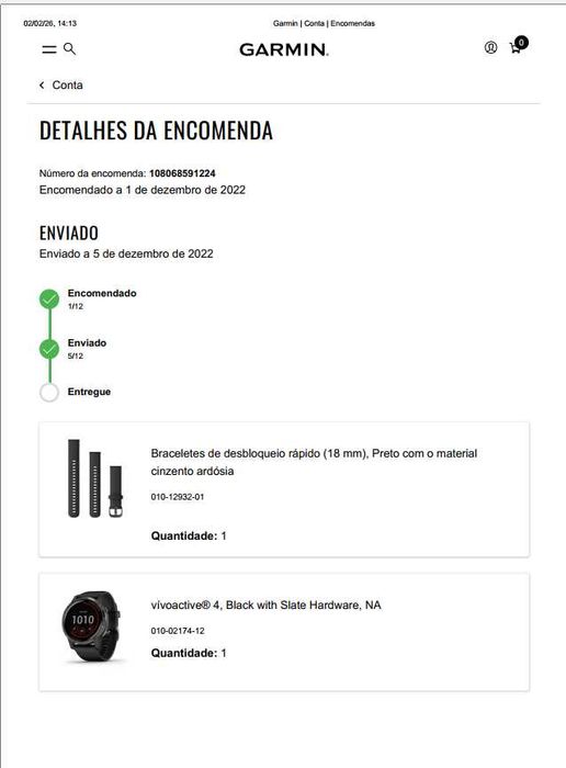 Garmin Vivoactive 4 GPS – Saúde & Desporto