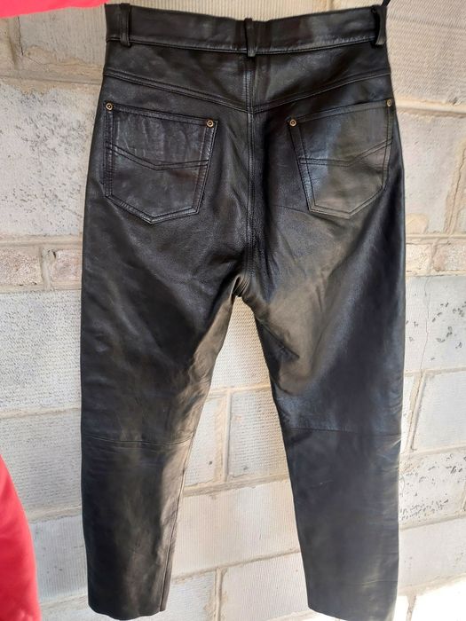 Spodnie skóra naturalna leather rozmiar 30 ale wypada na m