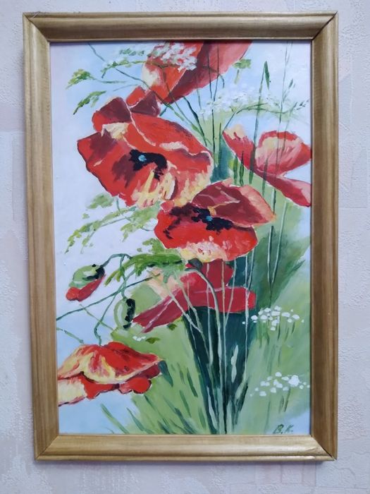 Картина маслом Маки